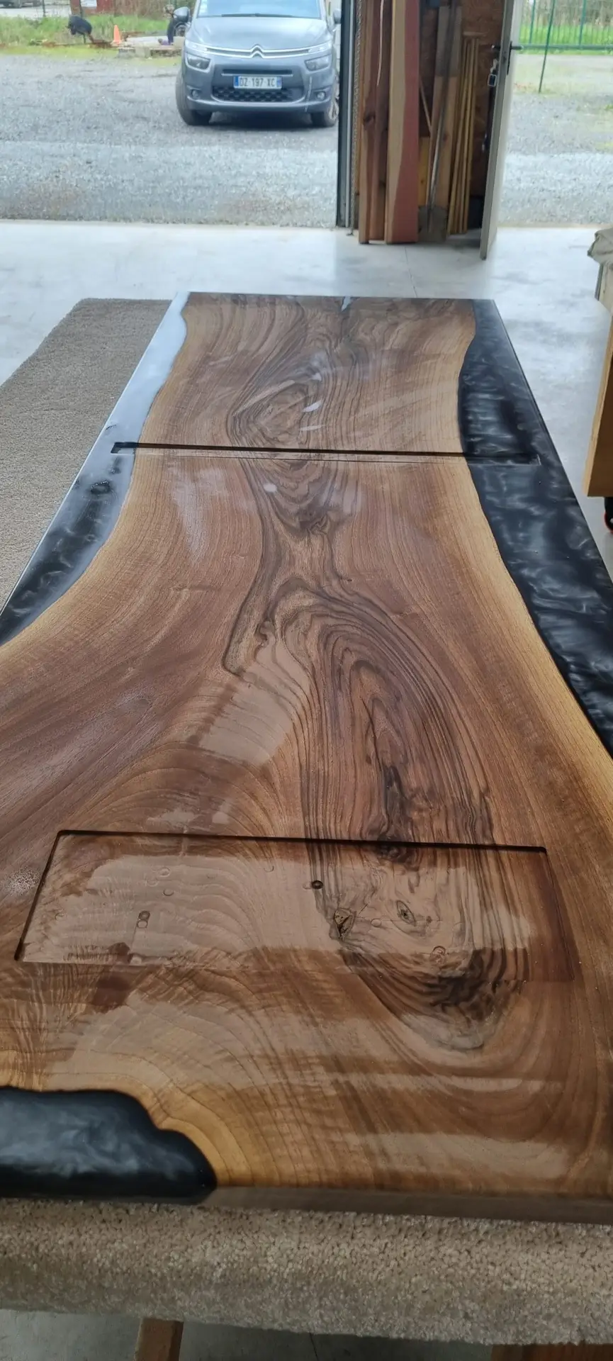 bureau en noyer usinage stanwood